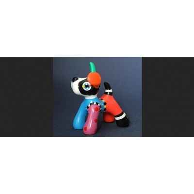 Statuette artiste jacky zegers, mini chien boaz 3dMouseion -JZ24