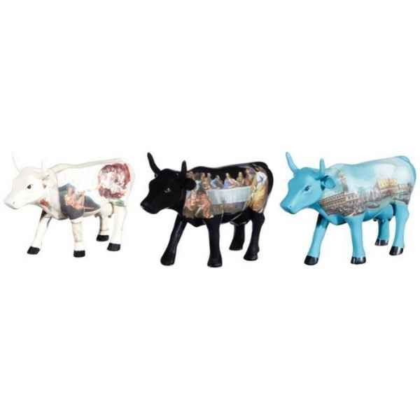 Coffret 3 mini vaches italia artpack résine CowParade -46604
