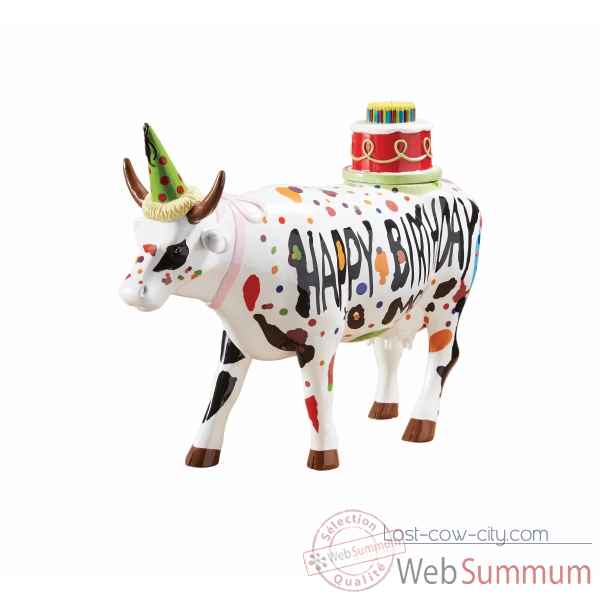 Figurine vache large happy birthday CowParade -GM46778 -1