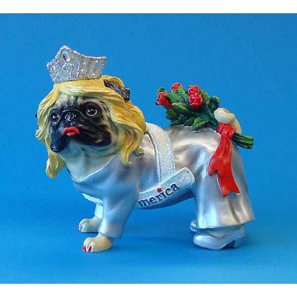 Figurine chien Pugnacious La mariée -PUG16160