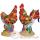Figurine Poule et Coq Sel et Poivre Pot Pie Poultry in motion -PM16704