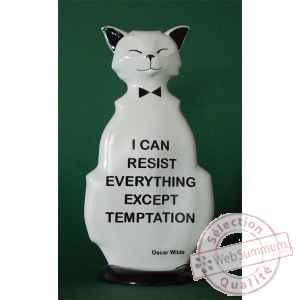 Figurine chat - wild cat resist temptation - wic04