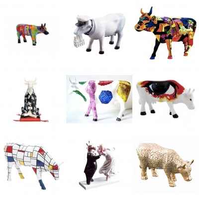 Promotion 9 vaches Cow Parade petits modeles -LWS-259